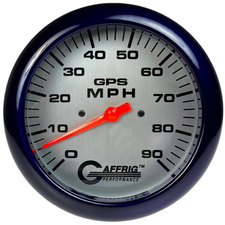 GAFFRIG 4 5/8 GPS ANALOG SPEEDOMETER KIT - PLATINUM - 90 MPH, 120 MPH, 180 MPH