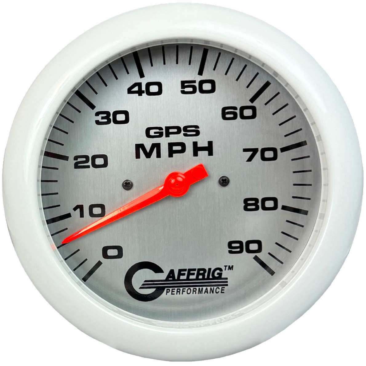 GAFFRIG 4 5/8 GPS ANALOG SPEEDOMETER KIT - PLATINUM - 90 MPH, 120 MPH, 180 MPH