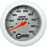 GAFFRIG 4 5/8 GPS ANALOG SPEEDOMETER KIT - PLATINUM - 90 MPH, 120 MPH, 180 MPH