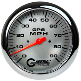 GAFFRIG 4 5/8 GPS ANALOG SPEEDOMETER KIT - PLATINUM - 90 MPH, 120 MPH, 180 MPH