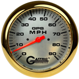 GAFFRIG 4 5/8 GPS ANALOG SPEEDOMETER KIT - PLATINUM - 90 MPH, 120 MPH, 180 MPH