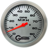 GAFFRIG 4 5/8 GPS ANALOG SPEEDOMETER KIT - PLATINUM - 90 MPH, 120 MPH, 180 MPH