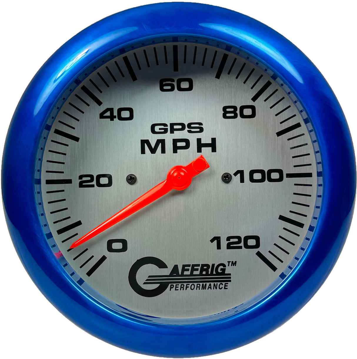 GAFFRIG 4 5/8 INCH GPS SPEEDOMETER - HEAD ONLY - PLATINUM BLUE / 120 MPH