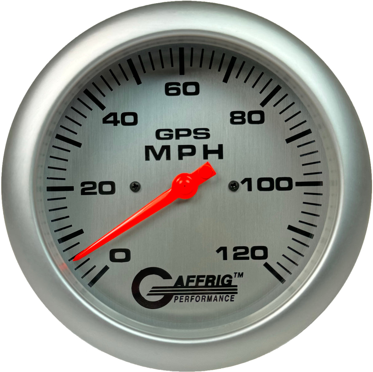 GAFFRIG 4 5/8 INCH GPS SPEEDOMETER - HEAD ONLY - PLATINUM PLATINUM / 120 MPH