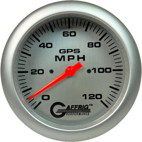 GAFFRIG 4 5/8 INCH GPS SPEEDOMETER - HEAD ONLY - PLATINUM PLATINUM / 120 MPH