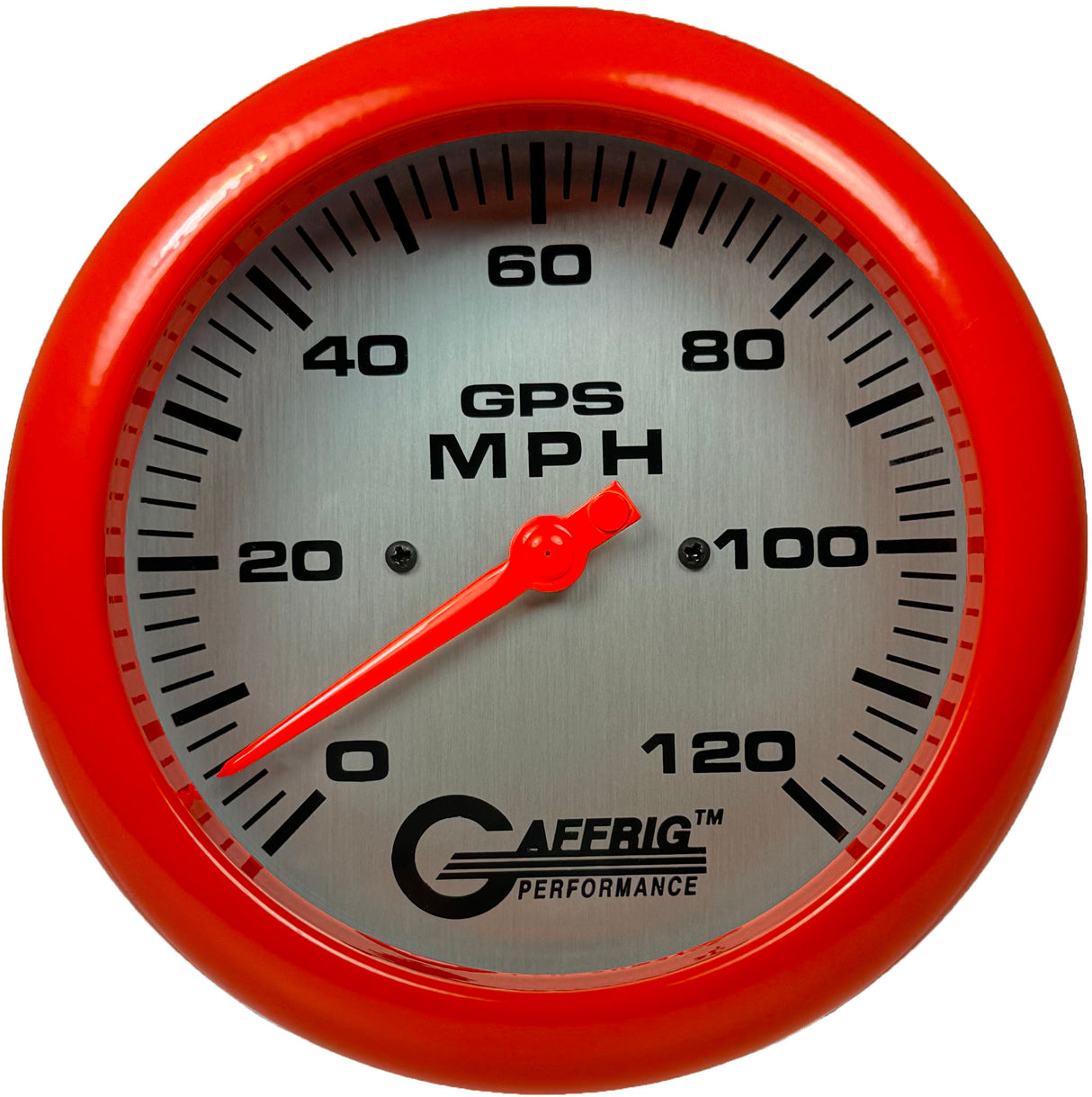 GAFFRIG 4 5/8 INCH GPS SPEEDOMETER - HEAD ONLY - PLATINUM ORANGE / 120 MPH