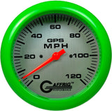 GAFFRIG 4 5/8 INCH GPS SPEEDOMETER - HEAD ONLY - PLATINUM LIME GREEN / 120 MPH