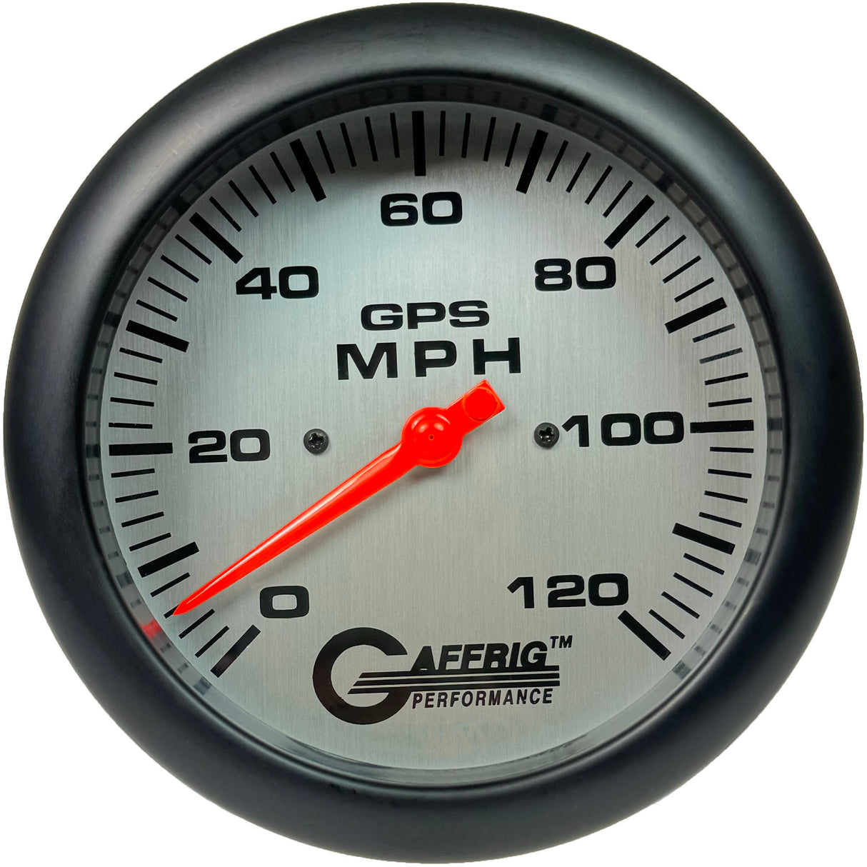 GAFFRIG 4 5/8 INCH GPS SPEEDOMETER - HEAD ONLY - PLATINUM BLACK / 120 MPH