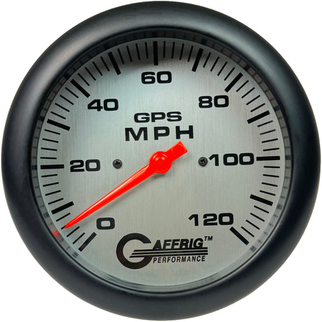 GAFFRIG 4 5/8 INCH GPS SPEEDOMETER - HEAD ONLY - PLATINUM BLACK / 120 MPH