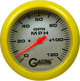 GAFFRIG 4 5/8 INCH GPS SPEEDOMETER - HEAD ONLY - PLATINUM YELLOW / 120 MPH