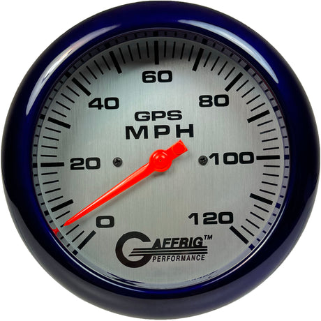 GAFFRIG 4 5/8 GPS ANALOG SPEEDOMETER KIT - PLATINUM FAT RIM (458) / PURPLE / 120 MPH