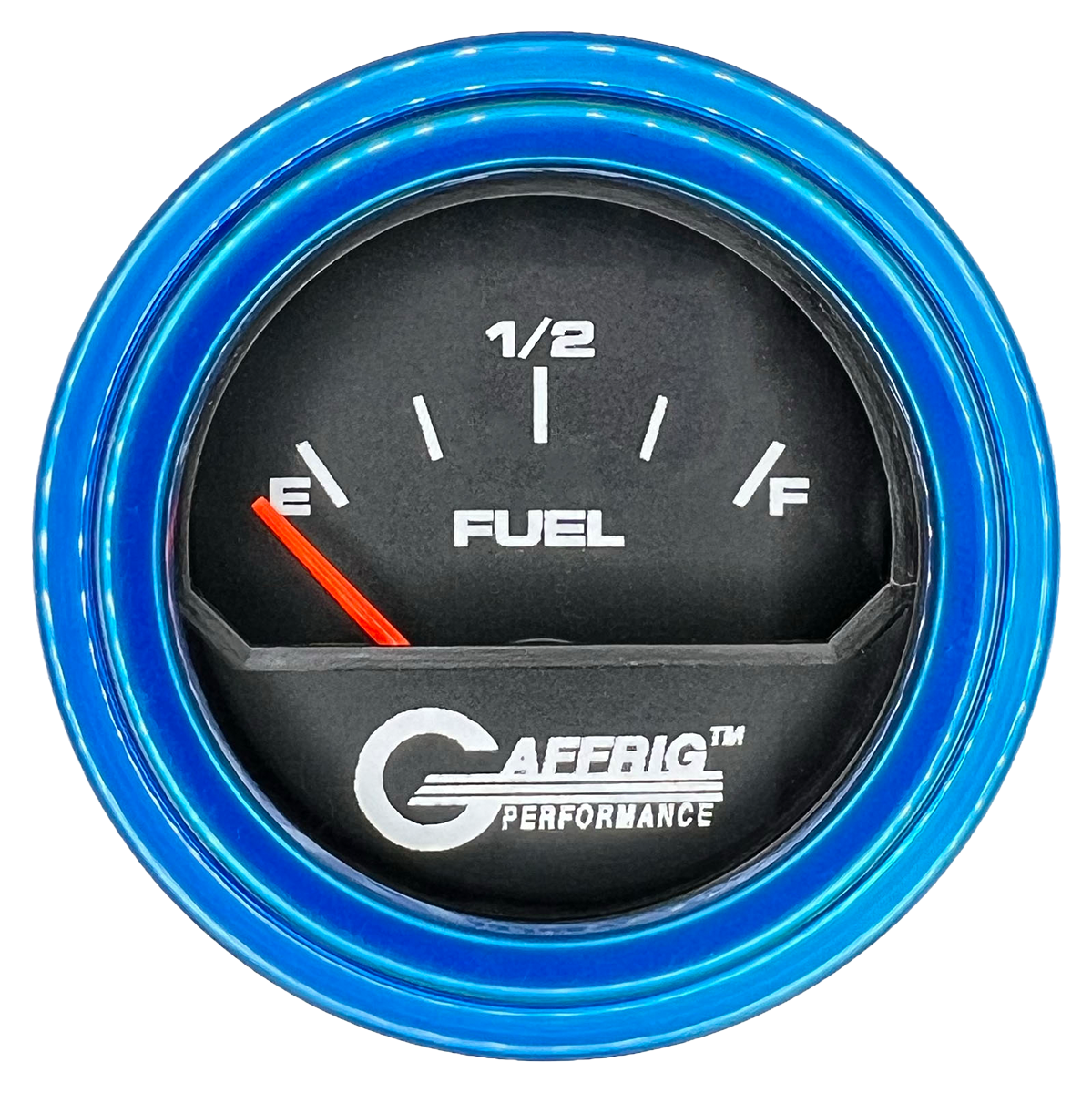 GAFFRIG 2 INCH ELECTRIC FUEL LEVEL GAUGE 240-33 OHMS STEP RIM (002) / BLUE / BLACK