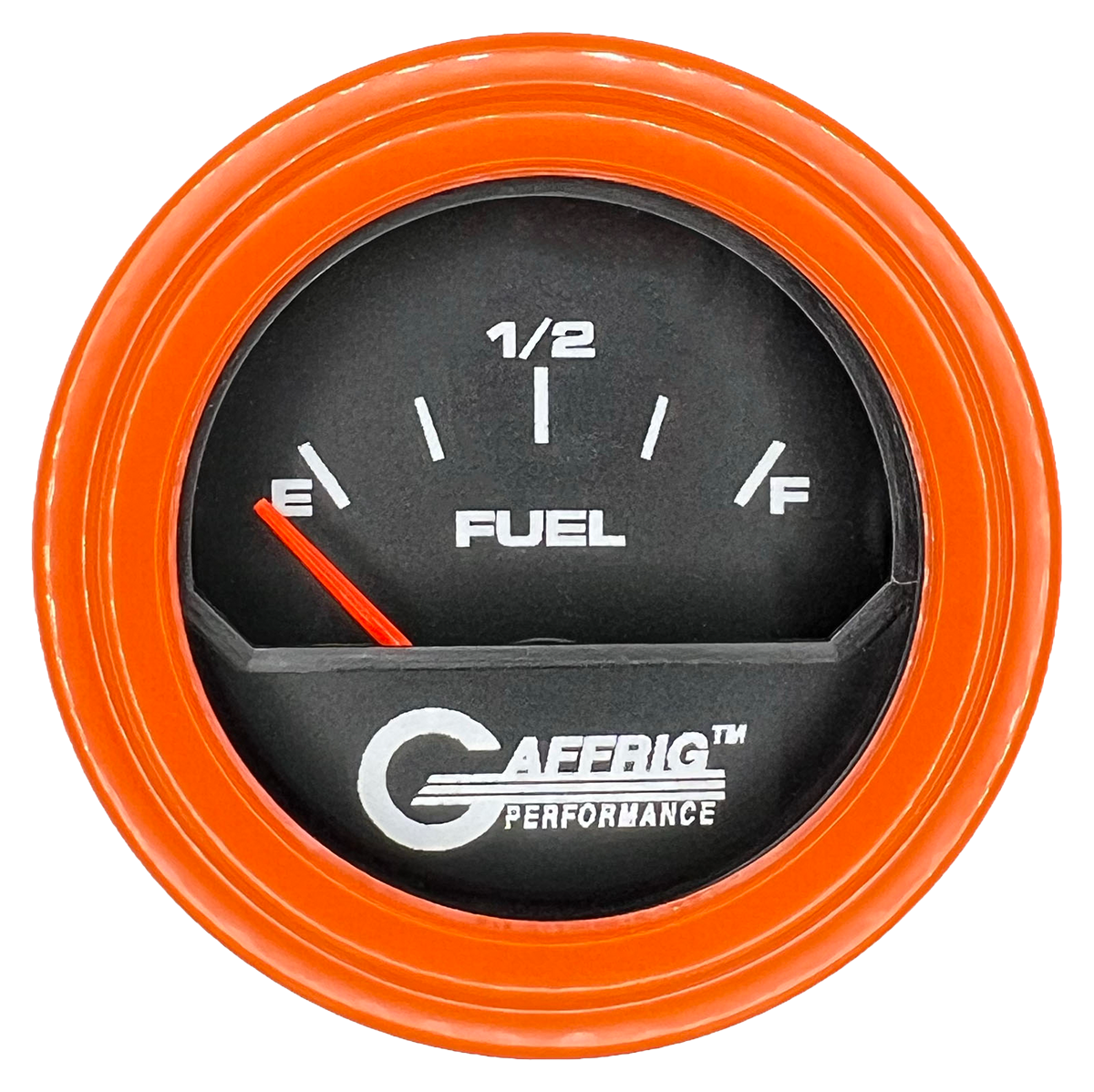 GAFFRIG 2 INCH ELECTRIC FUEL LEVEL GAUGE 240-33 OHMS STEP RIM (002) / ORANGE / BLACK