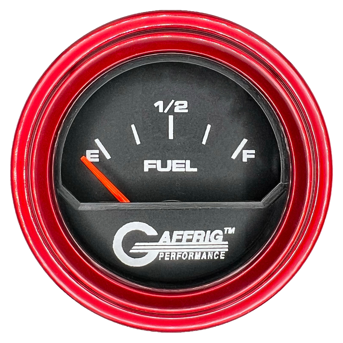 GAFFRIG 2 INCH ELECTRIC FUEL LEVEL GAUGE 240-33 OHMS STEP RIM (002) / RED / BLACK