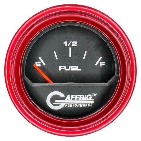 GAFFRIG 2 INCH ELECTRIC FUEL LEVEL GAUGE 240-33 OHMS STEP RIM (002) / RED / BLACK