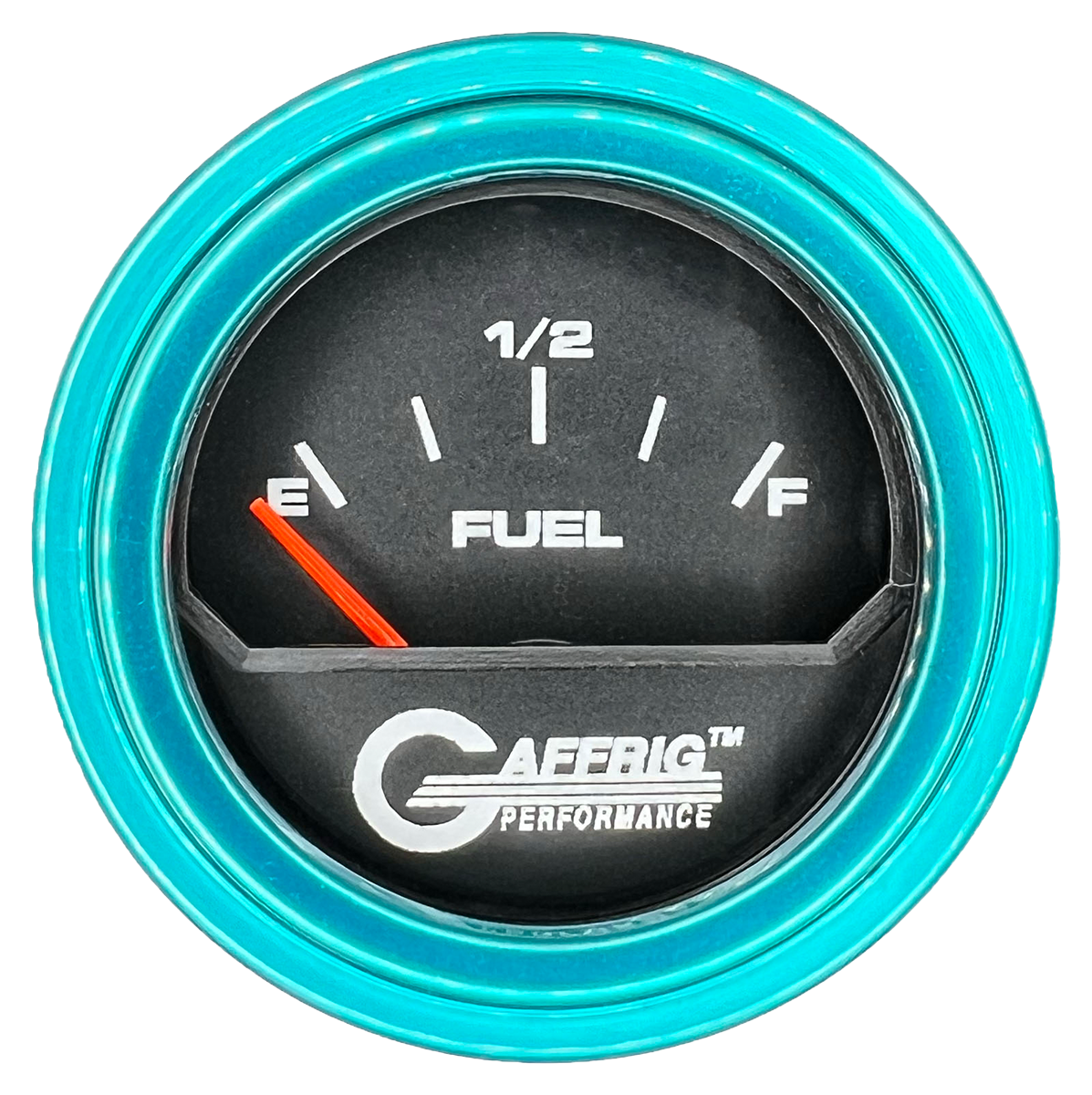 GAFFRIG 2 INCH ELECTRIC FUEL LEVEL GAUGE 240-33 OHMS STEP RIM (002) / TEAL / BLACK