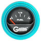 GAFFRIG 2 INCH ELECTRIC FUEL LEVEL GAUGE 240-33 OHMS STEP RIM (002) / TEAL / BLACK