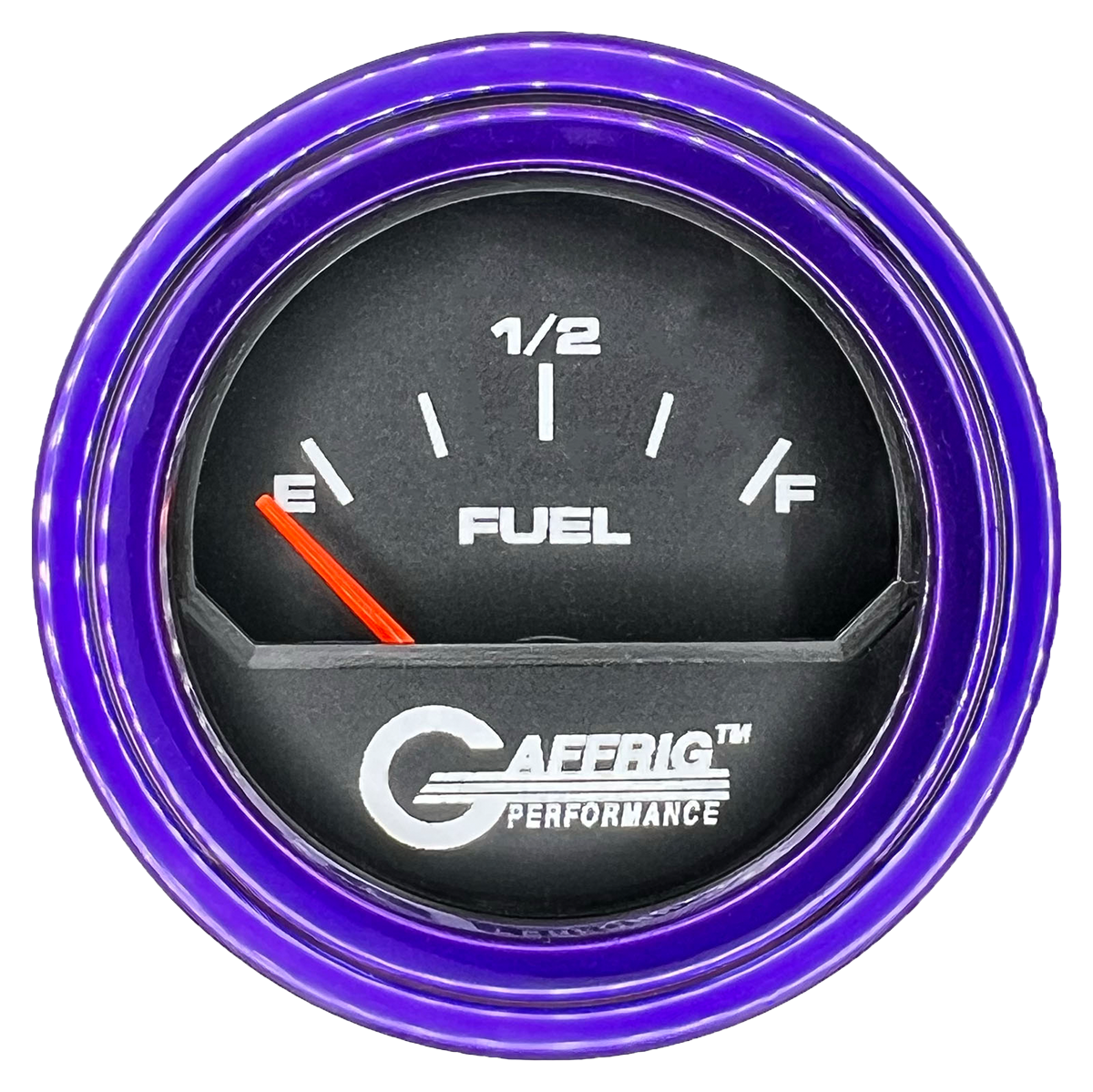 GAFFRIG 2 INCH ELECTRIC FUEL LEVEL GAUGE 240-33 OHMS STEP RIM (002) / PURPLE / BLACK