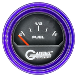 GAFFRIG 2 INCH ELECTRIC FUEL LEVEL GAUGE 240-33 OHMS STEP RIM (002) / PURPLE / BLACK