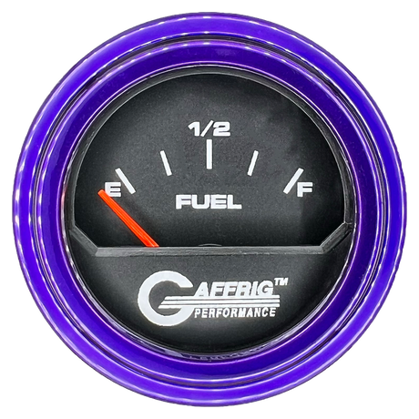 GAFFRIG 2 INCH ELECTRIC FUEL LEVEL GAUGE 240-33 OHMS STEP RIM (002) / PURPLE / BLACK