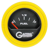 GAFFRIG 2 INCH ELECTRIC FUEL LEVEL GAUGE 240-33 OHMS STEP RIM (002) / YELLOW / BLACK