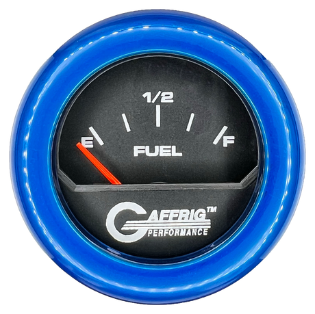 GAFFRIG 2 INCH ELECTRIC FUEL LEVEL GAUGE 240-33 OHMS FAT RIM (218) / BLUE / BLACK