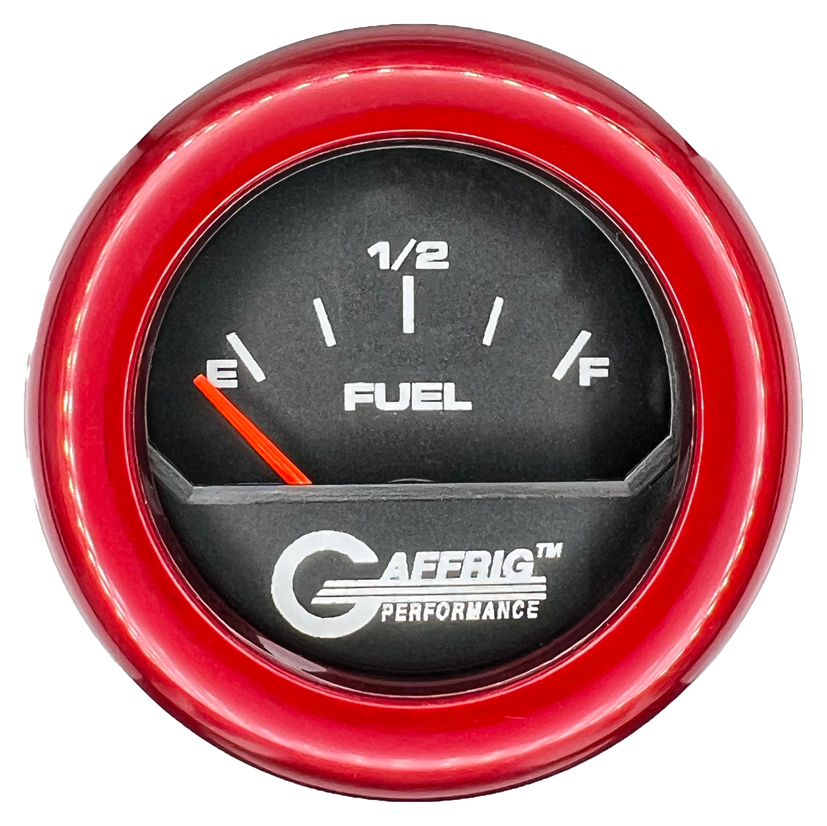 GAFFRIG 2 INCH ELECTRIC FUEL LEVEL GAUGE 240-33 OHMS FAT RIM (218) / RED / BLACK