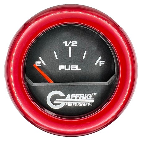 GAFFRIG 2 INCH ELECTRIC FUEL LEVEL GAUGE 240-33 OHMS FAT RIM (218) / RED / BLACK