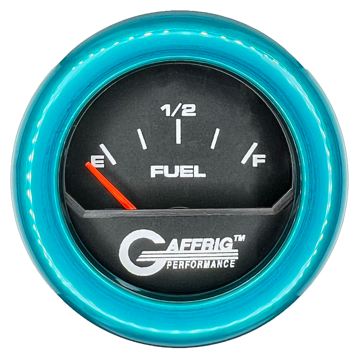 GAFFRIG 2 INCH ELECTRIC FUEL LEVEL GAUGE 240-33 OHMS FAT RIM (218) / TEAL / BLACK