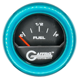 GAFFRIG 2 INCH ELECTRIC FUEL LEVEL GAUGE 240-33 OHMS FAT RIM (218) / TEAL / BLACK