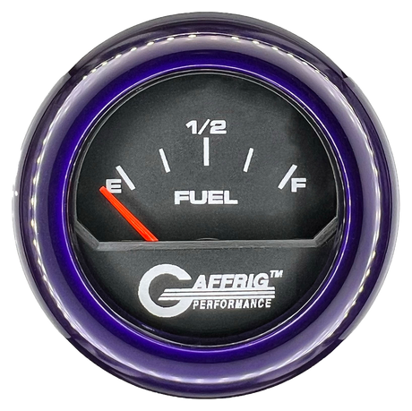 GAFFRIG 2 INCH ELECTRIC FUEL LEVEL GAUGE 240-33 OHMS FAT RIM (218) / PURPLE / BLACK