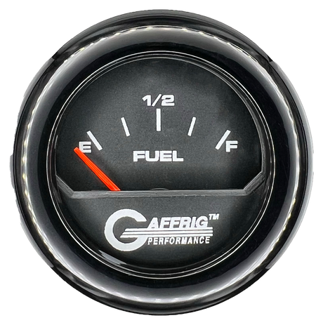 GAFFRIG 2 INCH ELECTRIC FUEL LEVEL GAUGE 240-33 OHMS FAT RIM (218) / BLACK / BLACK