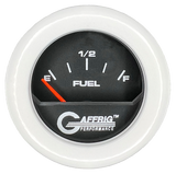 GAFFRIG 2 INCH ELECTRIC FUEL LEVEL GAUGE 240-33 OHMS FAT RIM (218) / WHITE / BLACK