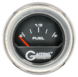 GAFFRIG 2 INCH ELECTRIC FUEL LEVEL GAUGE 240-33 OHMS FAT RIM (218) / CHROME/POLISHED / BLACK