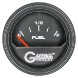 GAFFRIG 2 INCH ELECTRIC FUEL LEVEL GAUGE 240-33 OHMS STEP RIM (002) / BLACK / BLACK