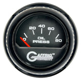 GAFFRIG 2 INCH ELECTRIC OIL PRESSURE GAUGE 0-80 BLACK / BLACK / FAT RIM