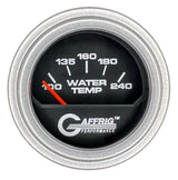 GAFFRIG 2 INCH ELECTRIC WATER TEMP 100-240 F GAUGE STEP RIM (002) / PLATINUM / BLACK