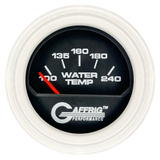 GAFFRIG 2 INCH ELECTRIC WATER TEMP 100-240 F GAUGE STEP RIM (002) / WHITE / BLACK