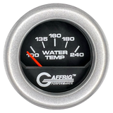 GAFFRIG 2 INCH ELECTRIC WATER TEMP 100-240 F GAUGE FAT RIM (218) / PLATINUM / BLACK