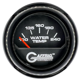 GAFFRIG 2 INCH ELECTRIC WATER TEMP 100-240 F GAUGE FAT RIM (218) / BLACK / BLACK