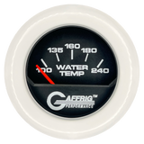 GAFFRIG 2 INCH ELECTRIC WATER TEMP 100-240 F GAUGE FAT RIM (218) / WHITE / BLACK