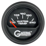 GAFFRIG 2 INCH ELECTRIC WATER TEMP 100-240 F GAUGE STEP RIM (002) / BLACK / BLACK