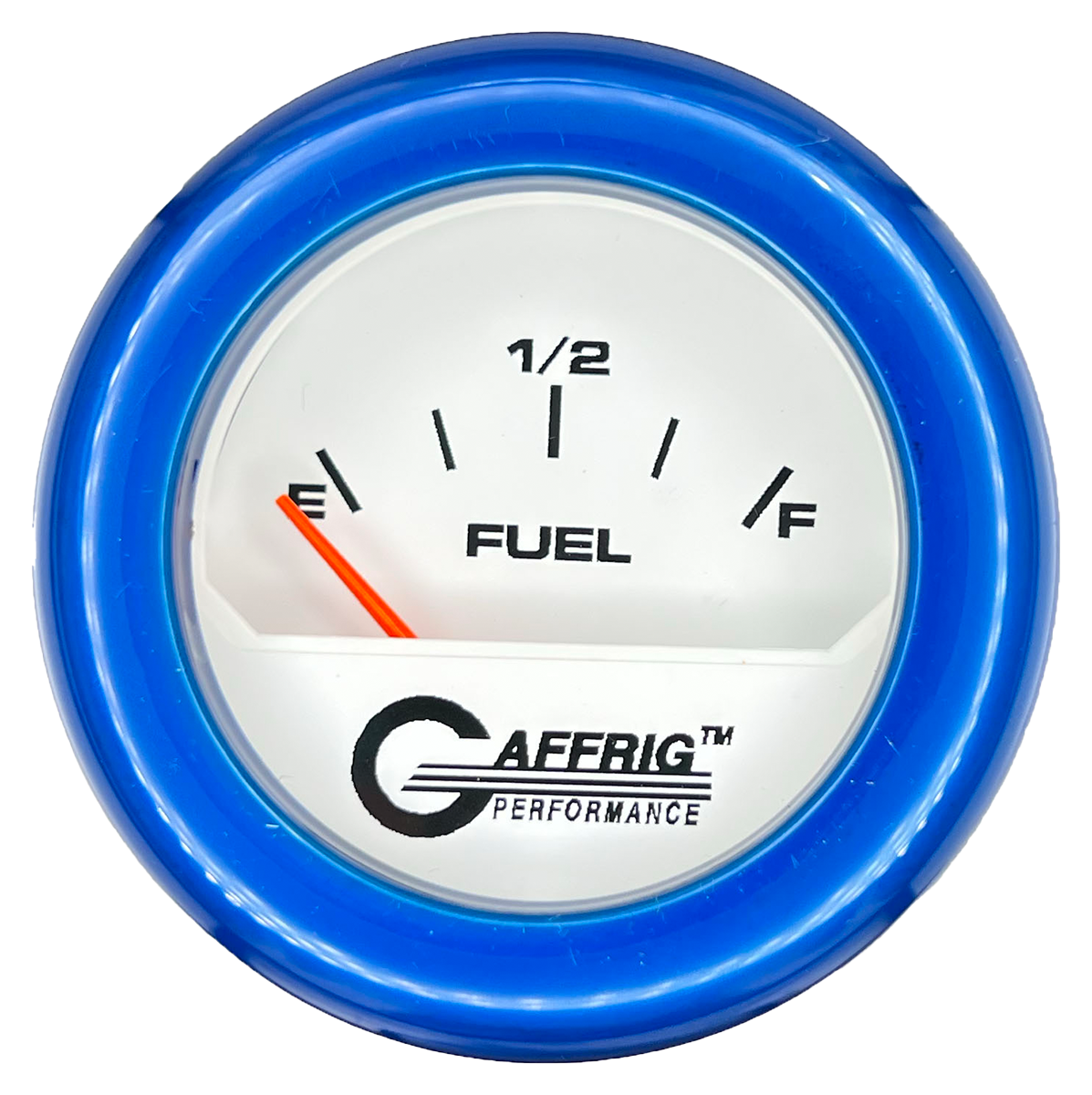 GAFFRIG 2 INCH ELECTRIC FUEL LEVEL GAUGE 240-33 OHMS FAT RIM (218) / BLUE / WHITE