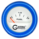 GAFFRIG 2 INCH ELECTRIC FUEL LEVEL GAUGE 240-33 OHMS FAT RIM (218) / BLUE / WHITE