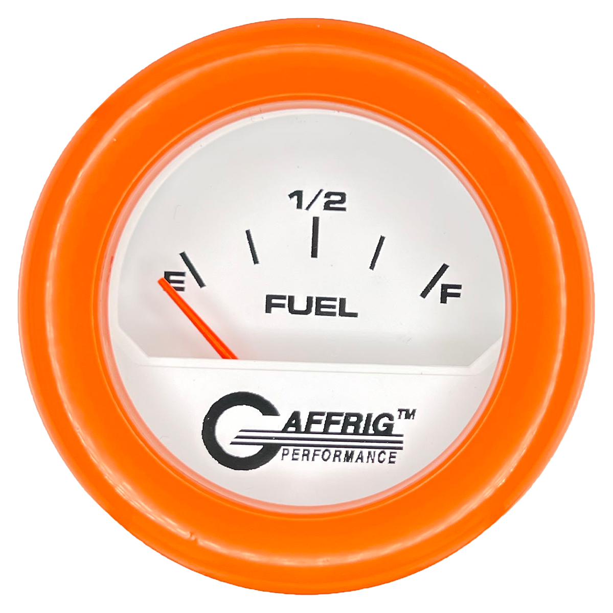 GAFFRIG 2 INCH ELECTRIC FUEL LEVEL GAUGE 240-33 OHMS FAT RIM (218) / ORANGE / WHITE