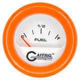 GAFFRIG 2 INCH ELECTRIC FUEL LEVEL GAUGE 240-33 OHMS FAT RIM (218) / ORANGE / WHITE