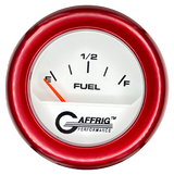 GAFFRIG 2 INCH ELECTRIC FUEL LEVEL GAUGE 240-33 OHMS FAT RIM (218) / RED / WHITE