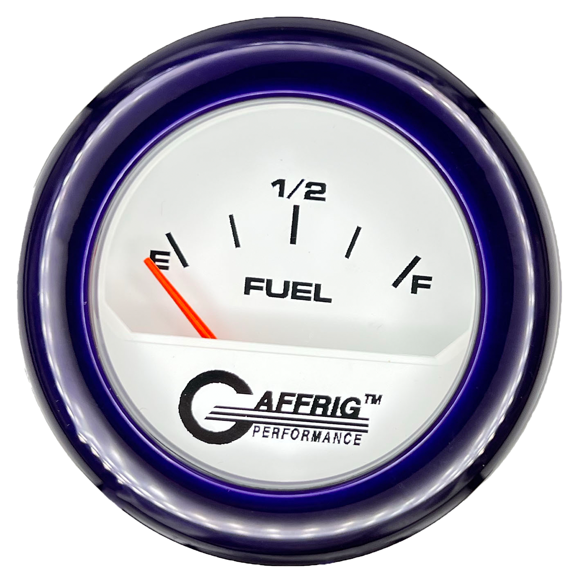 GAFFRIG 2 INCH ELECTRIC FUEL LEVEL GAUGE 240-33 OHMS FAT RIM (218) / PURPLE / WHITE