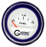 GAFFRIG 2 INCH ELECTRIC FUEL LEVEL GAUGE 240-33 OHMS FAT RIM (218) / PURPLE / WHITE