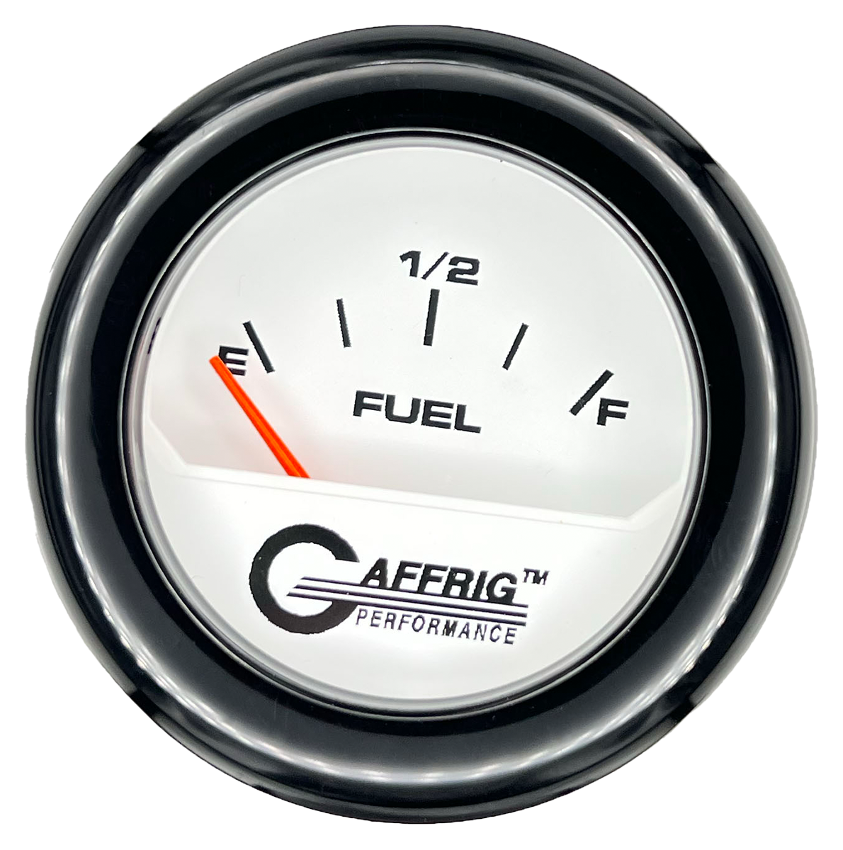 GAFFRIG 2 INCH ELECTRIC FUEL LEVEL GAUGE 240-33 OHMS FAT RIM (218) / BLACK / WHITE